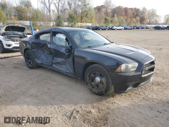 2014 Dodge Charger Police with VIN 2C3CDXAT7EH358481, listed as a Copart auction lot 90885965 with 173,658 mi miles and Clean title. Bid and sale history available at DreamBid. Image 4.