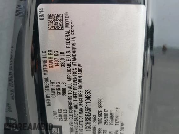 ✅ 2015 Chevrolet Colorado 2WD LT • VIN: 1GCHSBEA5F1104853 • Лот: 73130224. Опубликован ранее на Copart с пробегом 105 630 миль. Бесплатный доступ к архиву аукционных продаж из США и подробный отчёт об истории автомобиля на DreamBid. Изображение 14.