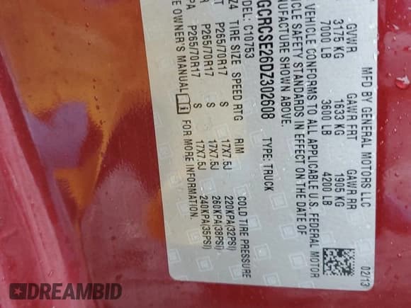 ✅ 2013 Chevrolet Silverado 1500 LT • VIN: 1GCRCSE26DZ302608 • Lot: 81608354. Listed on Copart with 100,084 mi. Free auction sales archive from the USA and detailed vehicle history report at DreamBid. Image 12.