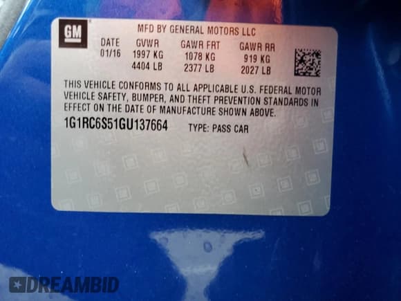 ✅ 2016 Chevrolet Volt LT • VIN: 1G1RC6S51GU137664 • Lot: 73316423. Wystawiony na Copart z przebiegiem 108 960 mil. Bezpłatny archiwum sprzedaży aukcyjnych z USA i szczegółowy raport historii pojazdu na DreamBid. Zdjęcie 15.