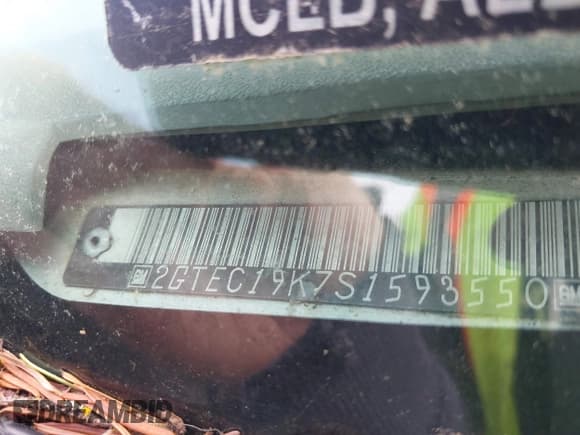 ✅ 1995 GMC Sierra 1500 • VIN: 2GTEC19K7S1593550 • Lot: 41929126. Wystawiony na IAAI z przebiegiem 255 453 mil. Bezpłatny archiwum sprzedaży aukcyjnych z USA i szczegółowy raport historii pojazdu na DreamBid. Zdjęcie 9.