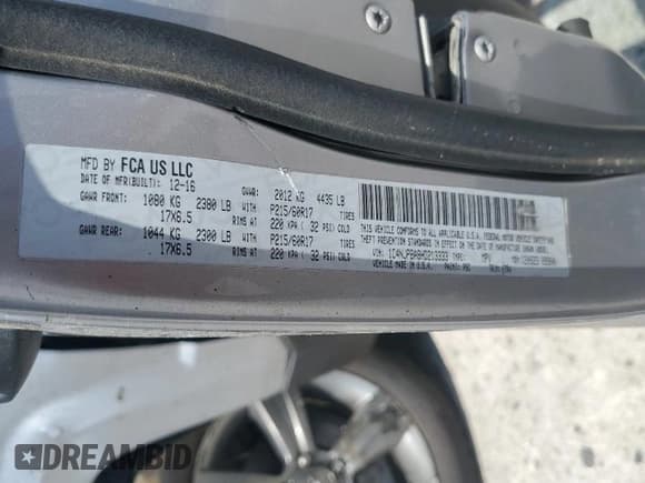 ✅ 2017 Jeep Patriot Sport SE • VIN: 1C4NJPBA8HD213333 • Lot: 65633645. Listed on Copart with 91,648 mi. Free auction sales archive from the USA and detailed vehicle history report at DreamBid. Image 13.