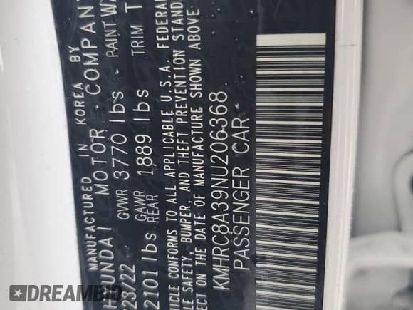 2022 Hyundai Venue SEL z VIN KMHRC8A39NU206368, wystawiony jako Copart lot #73276394 z przebiegiem 17 750 mil mil oraz Szkoda całkowita • Salvage title. Historia ofert i sprzedaży dostępna na DreamBid. Obrazek 15.