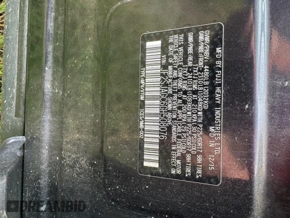 ✅ 2016 Subaru Forester Premium • VIN: JF2SJAGC6GH508076 • Lot: 43274597. Wystawiony na IAAI z przebiegiem Nie podano. Bezpłatny archiwum sprzedaży aukcyjnych z USA i szczegółowy raport historii pojazdu na DreamBid. Zdjęcie 9.