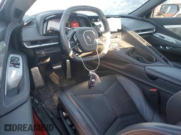 2025 Chevrolet Corvette 2LT with VIN 1G1YB2D49S5106032, listed as a Copart auction lot 90788015 with 5,267 mi miles and Salvage title. Bid and sale history available at DreamBid. Image 8.