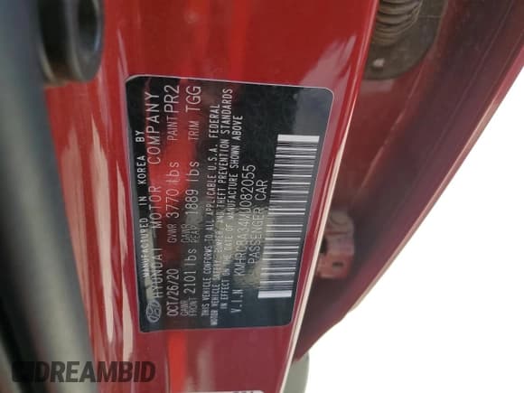 ✅ 2021 Hyundai Venue SEL • VIN: KMHRC8A34MU082055 • Lot: 57457655. Listed on Copart with 47,981 mi. Free auction sales archive from the USA and detailed vehicle history report at DreamBid. Image 13.