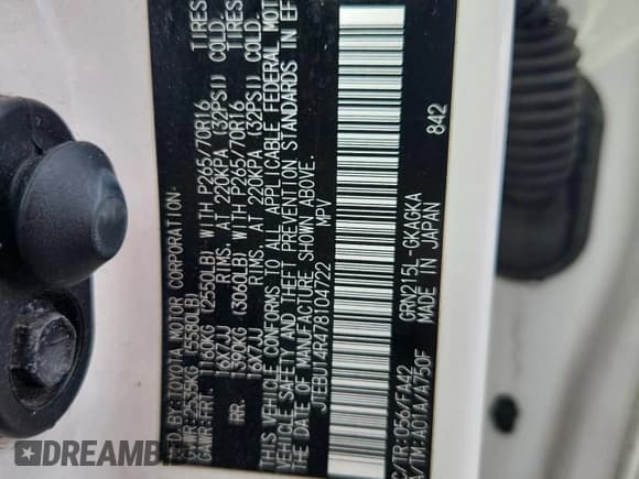 ✅ 2007 Toyota 4Runner SR5 • VIN: JTEBU14R478104722 • Lot: 84819175. Wystawiony na Copart z przebiegiem 298 587 mil. Bezpłatny archiwum sprzedaży aukcyjnych z USA i szczegółowy raport historii pojazdu na DreamBid. Zdjęcie 13.