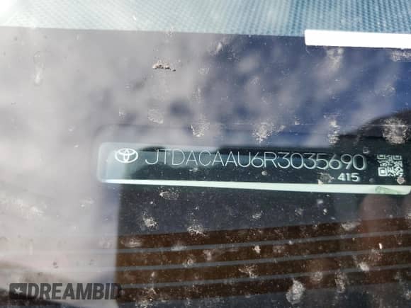 2024 Toyota Prius LE with VIN JTDACAAU6R3035690, listed as a Copart auction lot 80575715 with 23,514 mi miles and Salvage title. Bid and sale history available at DreamBid. Image 12.