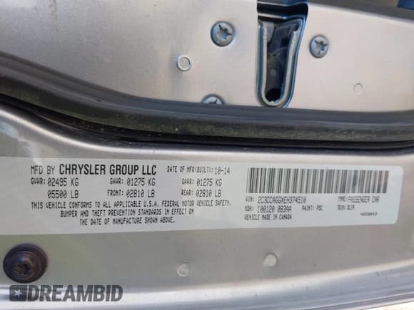 ✅ 2014 Chrysler 300 S • VIN: 2C3CCAGGXEH374510 • Лот: 43329759. Опубликован ранее на IAAI с пробегом 111 160 миль. Бесплатный доступ к архиву аукционных продаж из США и подробный отчёт об истории автомобиля на DreamBid. Изображение 9.