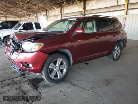 ✅ 2008 Toyota Highlander Sport • VIN: JTEDS43A582046135 • Лот: 90474105. Опубликован ранее на Copart с пробегом 188 922 миль. Бесплатный доступ к архиву аукционных продаж из США и подробный отчёт об истории автомобиля на DreamBid. Изображение 1.