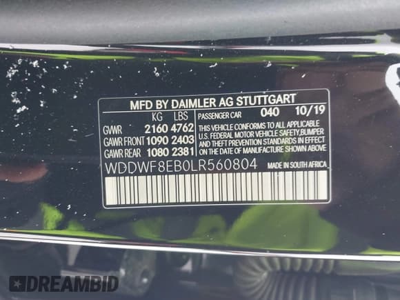 ✅ 2020 Mercedes-Benz C 300 • VIN: WDDWF8EB0LR560804 • Lot: 41620613. Wystawiony na IAAI z przebiegiem 48 555 mil. Bezpłatny archiwum sprzedaży aukcyjnych z USA i szczegółowy raport historii pojazdu na DreamBid. Zdjęcie 9.