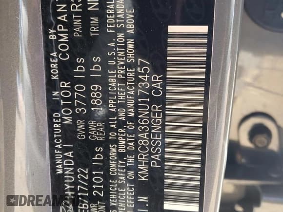 ✅ 2022 Hyundai Venue Limited • VIN: KMHRC8A36NU173457 • Lot: 84472694. Listed on Copart with 29,086 mi. Free auction sales archive from the USA and detailed vehicle history report at DreamBid. Image 14.