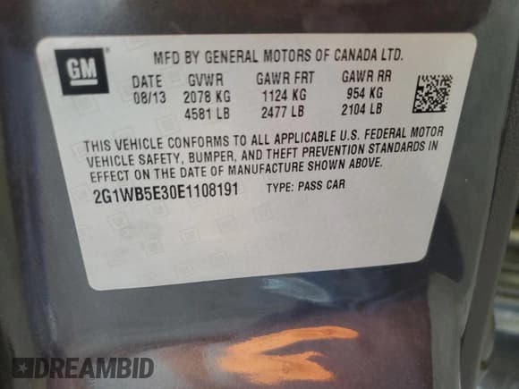 ✅ 2014 Chevrolet Impala LT • VIN: 2G1WB5E30E1108191 • Лот: 67044014. Опубликован ранее на Copart с пробегом 170 483 миль. Бесплатный доступ к архиву аукционных продаж из США и подробный отчёт об истории автомобиля на DreamBid. Изображение 12.