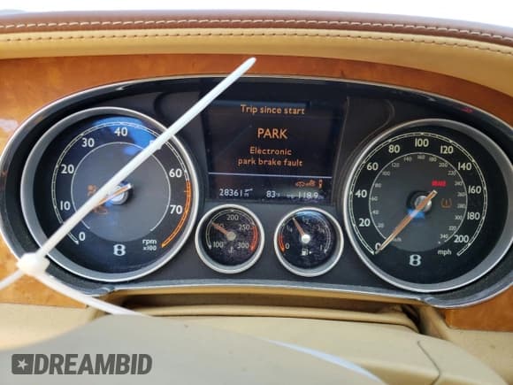 ✅ 2013 Bentley Continental GT • VIN: SCBGR3ZA0DC078755 • Lot: 51080333. Listed on Copart with 28,361 mi. Free auction sales archive from the USA and detailed vehicle history report at DreamBid. Image 9.