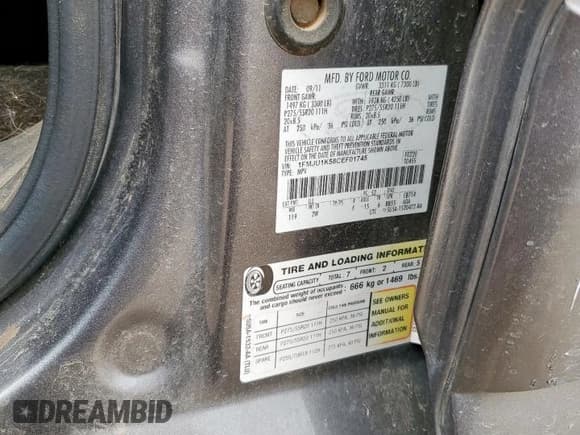 ✅ 2012 Ford Expedition Limited • VIN: 1FMJU1K58CEF01745 • Lot: 70712675. Listed on Copart with 257,418 mi. Free auction sales archive from the USA and detailed vehicle history report at DreamBid. Image 13.