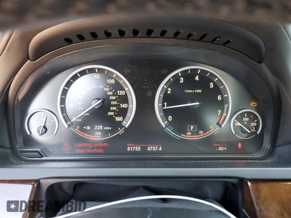 ✅ 2013 BMW 7 Series 750i • VIN: WBAYA8C52DD227658 • Lot: 81815665. Listed on Copart with 61,755 mi. Free auction sales archive from the USA and detailed vehicle history report at DreamBid. Image 9.