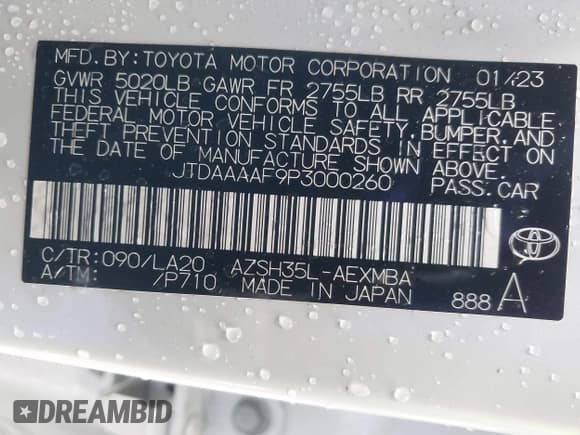 ✅ 2023 Toyota Crown Limited • VIN: JTDAAAAF9P3000260 • Lot: 43618849. Listed on IAAI with 40,955 mi. Free auction sales archive from the USA and detailed vehicle history report at DreamBid. Image 9.