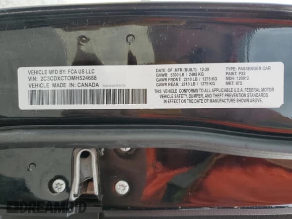 ✅ 2021 Dodge Charger R/T • VIN: 2C3CDXCT0MH524688 • Lot: 81969905. Listed on Copart with 94,670 mi. Free auction sales archive from the USA and detailed vehicle history report at DreamBid. Image 12.