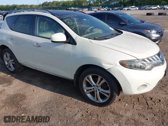 ✅ 2009 Nissan Murano LE • VIN: JN8AZ18W39W120611 • Lot: 42408729. Listed on IAAI with Not provided. Free auction sales archive from the USA and detailed vehicle history report at DreamBid. Image 1.