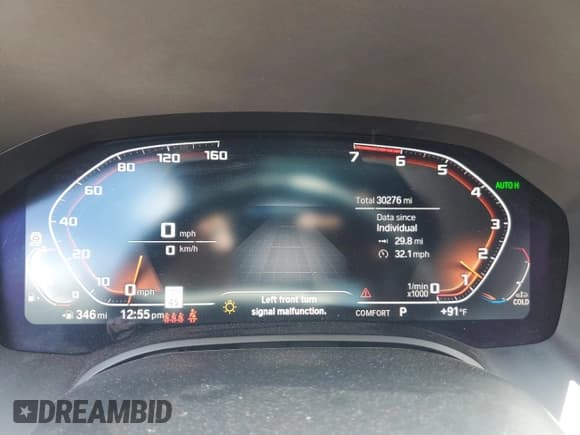 ✅ 2024 BMW 8 Series M850i • VIN: WBAGV8C03RCP08973 • Lot: 60510165. Listed on Copart with 30,276 mi. Free auction sales archive from the USA and detailed vehicle history report at DreamBid. Image 9.