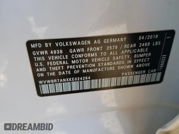 ✅ 2019 Volkswagen Arteon SE • VIN: WVWBR7ANXKE024264 • Лот: 49172844. Опубликован ранее на Copart с пробегом 81 034 миль. Бесплатный доступ к архиву аукционных продаж из США и подробный отчёт об истории автомобиля на DreamBid. Изображение 12.