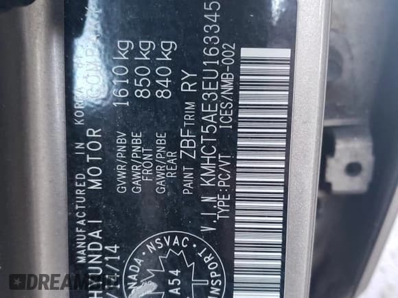 ✅ 2014 Hyundai Accent GS • VIN: KMHCT5AE3EU163345 • Лот: 76059234. Опубликован ранее на Copart с пробегом 179 347 миль. Бесплатный доступ к архиву аукционных продаж из США и подробный отчёт об истории автомобиля на DreamBid. Изображение 12.