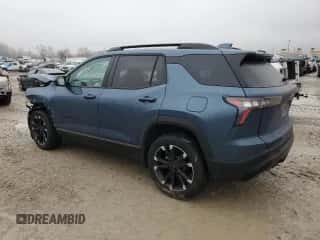 2025 Chevrolet Equinox AWD RS с VIN 3GNAXTEG9SL126104, выставлен на аукционе Copart как лот 43337995 с пробегом 5 348 миль миль и Списание • Salvage title. История ставок и продаж доступна на DreamBid. Изображение 2.