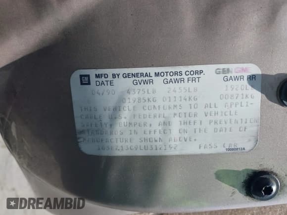 ✅ 1990 Oldsmobile Toronado • VIN: 1G3EZ13C9LU312192 • Лот: 42479030. Опубликован ранее на IAAI с пробегом Не указан. Бесплатный доступ к архиву аукционных продаж из США и подробный отчёт об истории автомобиля на DreamBid. Изображение 9.