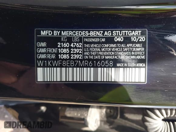 ✅ 2021 Mercedes-Benz C 300 • VIN: W1KWF8EB7MR616058 • Lot: 43017444. Wystawiony na IAAI z przebiegiem 67 905 mil. Bezpłatny archiwum sprzedaży aukcyjnych z USA i szczegółowy raport historii pojazdu na DreamBid. Zdjęcie 9.