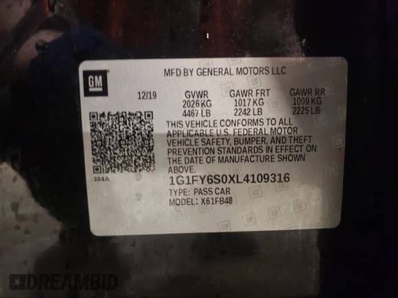 2020 Chevrolet Bolt EV LT z VIN 1G1FY6S0XL4109316, wystawiony jako Copart lot #41913504 z przebiegiem 31 231 mil mil oraz . Historia ofert i sprzedaży dostępna na DreamBid. Obrazek 12.