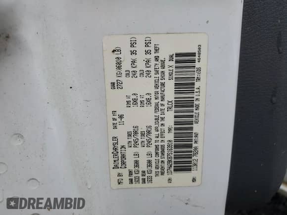 2007 Dodge Dakota ST with VIN 1D7HW28K87S163910, listed as a Copart auction lot 81343864 with 197,592 mi miles and Salvage title. Bid and sale history available at DreamBid. Image 13.