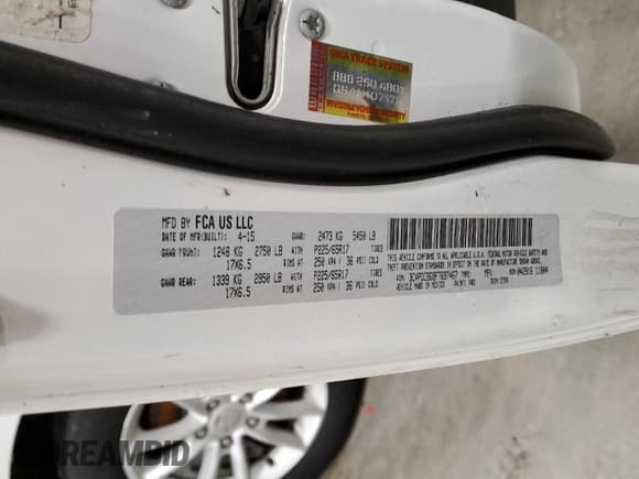 ✅ 2015 Dodge Journey SXT • VIN: 3C4PDCBG9FT697467 • Lot: 93514855. Wystawiony na Copart z przebiegiem 173 042 mil. Bezpłatny archiwum sprzedaży aukcyjnych z USA i szczegółowy raport historii pojazdu na DreamBid. Zdjęcie 13.