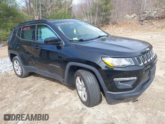 ✅ 2019 Jeep Compass Latitude • VIN: 3C4NJDBB9KT679054 • Lot: 41892388. Listed on IAAI with 61,382 mi. Free auction sales archive from the USA and detailed vehicle history report at DreamBid. Image 1.