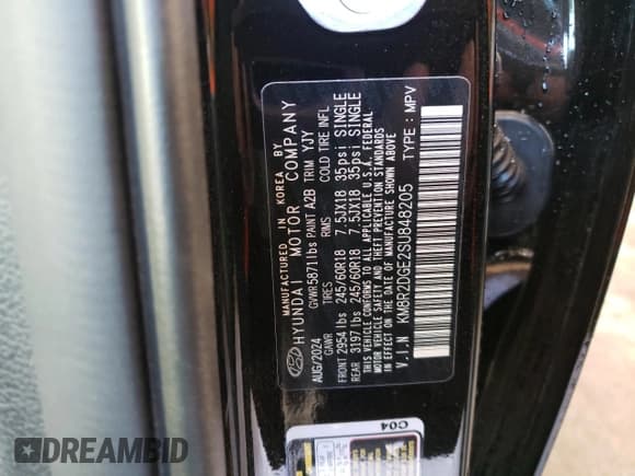 ✅ 2025 Hyundai Palisade SEL • VIN: KM8R2DGE2SU848205 • Лот: 83881984. Опубликован ранее на Copart с пробегом 3 172 миль. Бесплатный доступ к архиву аукционных продаж из США и подробный отчёт об истории автомобиля на DreamBid. Изображение 13.