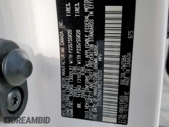 ✅ 2021 Lexus RX 350 • VIN: 2T2HZMAA1MC210220 • Lot: 81145155. Listed on Copart with 20,973 mi. Free auction sales archive from the USA and detailed vehicle history report at DreamBid. Image 13.