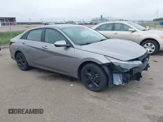 2023 Hyundai Elantra Blue with VIN KMHLM4AJ9PU033657, listed as a IAAI auction lot 43280223 with 37,720 mi miles and . Bid and sale history available at DreamBid. Image 1.