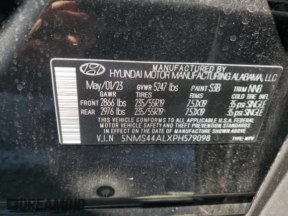 ✅ 2023 Hyundai Santa Fe Limited • VIN: 5NMS44ALXPH579098 • Lot: 78101464. Wystawiony na Copart z przebiegiem 17 244 mil. Bezpłatny archiwum sprzedaży aukcyjnych z USA i szczegółowy raport historii pojazdu na DreamBid. Zdjęcie 13.