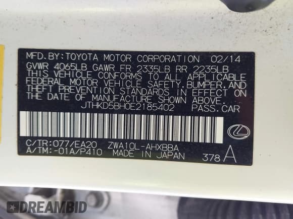 ✅ 2014 Lexus CT 200h • VIN: JTHKD5BH0E2185402 • Lot: 43386162. Wystawiony na IAAI z przebiegiem 110 681 mil. Bezpłatny archiwum sprzedaży aukcyjnych z USA i szczegółowy raport historii pojazdu na DreamBid. Zdjęcie 9.