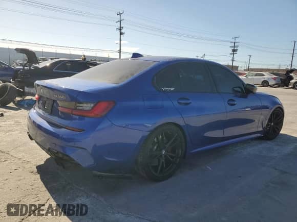 2021 BMW 3 Series M340i with VIN WBA5U7C05MFK99905, listed as a Copart auction lot 47805825 with Not provided miles and Salvage title. Bid and sale history available at DreamBid. Image 3.