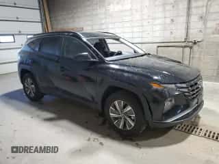 2024 Hyundai Tucson Blue z VIN KM8JBCD14RU209861, wystawiony jako Copart lot #81778195 z przebiegiem 8 091 mil mil oraz Szkoda całkowita • Salvage title. Historia ofert i sprzedaży dostępna na DreamBid. Obrazek 4.