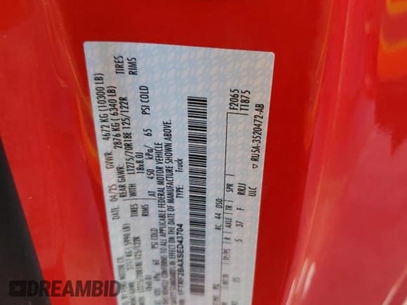 ✅ 2025 Ford F-250 • VIN: 1FTRF2BAXSED43704 • Лот: 70357035. Опубликован ранее на Copart с пробегом 205 миль. Бесплатный доступ к архиву аукционных продаж из США и подробный отчёт об истории автомобиля на DreamBid. Изображение 12.