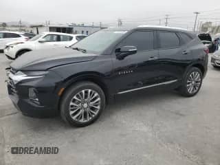2020 Chevrolet Blazer Premier with VIN 3GNKBFRS6LS557834, listed as a Copart auction lot 54508205 with 74,617 mi miles and Salvage title. Bid and sale history available at DreamBid. Image 1.