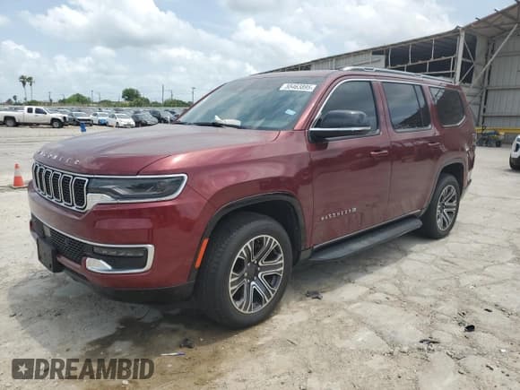 ✅ 2023 Jeep Wagoneer • VIN: 1C4SJUAT0PS543448 • Lot: 55463895. Listed on Copart with 34,664 mi. Free auction sales archive from the USA and detailed vehicle history report at DreamBid. Image 1.