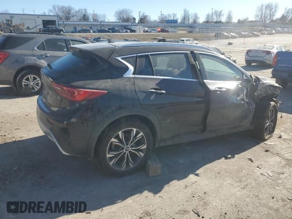 ✅ 2018 Infiniti QX30 Essential • VIN: SJKCH5CR3JA005893 • Lot: 47172135. Listed on Copart with 108,149 mi. Free auction sales archive from the USA and detailed vehicle history report at DreamBid. Image 3.