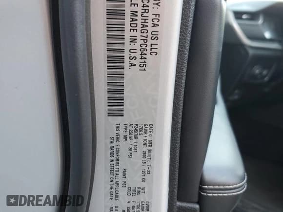 ✅ 2023 Jeep Grand Cherokee Laredo • VIN: 1C4RJHAG7PC644151 • Лот: 58538435. Опубликован ранее на Copart с пробегом 53 716 миль. Бесплатный доступ к архиву аукционных продаж из США и подробный отчёт об истории автомобиля на DreamBid. Изображение 12.