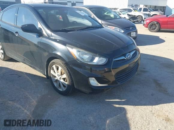 2013 Hyundai Accent GLS with VIN KMHCU4AE6DU458784, listed as a IAAI auction lot 43589038 with 110,190 mi miles and . Bid and sale history available at DreamBid. Image 6.