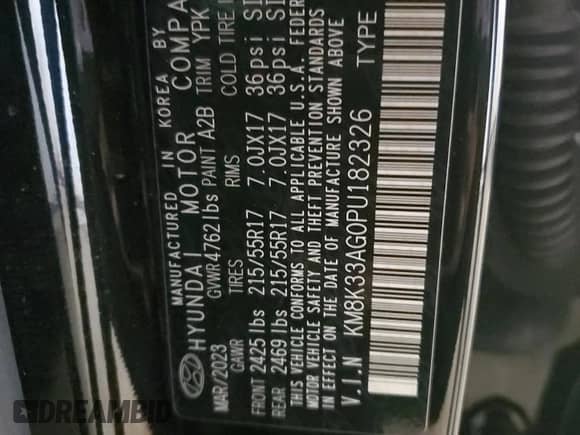 ✅ 2023 Hyundai Kona SEL • VIN: KM8K33AG0PU182326 • Lot: 67910443. Wystawiony na Copart z przebiegiem Nie podano mil. Skorzystaj z bezpłatnego archiwum sprzedaży aukcyjnych z USA i zobacz szczegółowy raport historii pojazdu na DreamBid. Zdjęcie 14.