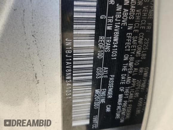 ✅ 2022 Nissan Rogue S • VIN: JN1BJ1AV8NW341031 • Lot: 87399945. Listed on Copart with 46,894 mi. Free auction sales archive from the USA and detailed vehicle history report at DreamBid. Image 13.