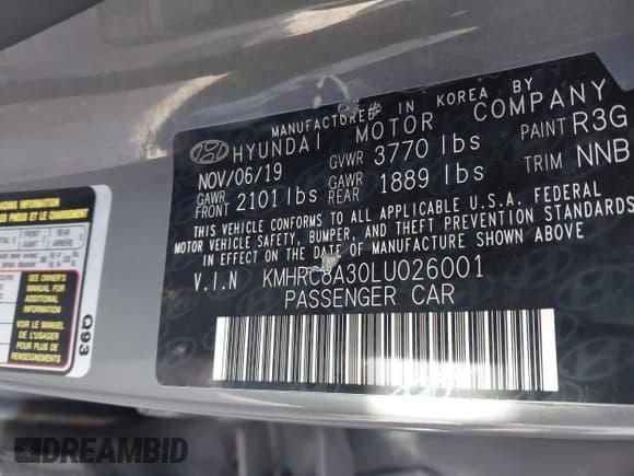 ✅ 2020 Hyundai Venue SEL • VIN: KMHRC8A30LU026001 • Lot: 41666075. Listed on IAAI with 73,025 mi. Free auction sales archive from the USA and detailed vehicle history report at DreamBid. Image 9.