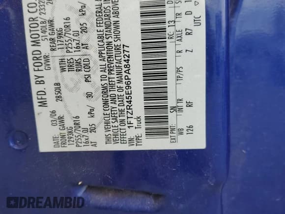 ✅ 2006 Ford Ranger XLT • VIN: 1FTZR45E96PA84277 • Лот: 82699535. Опубликован ранее на Copart с пробегом Не указан. Бесплатный доступ к архиву аукционных продаж из США и подробный отчёт об истории автомобиля на DreamBid. Изображение 12.